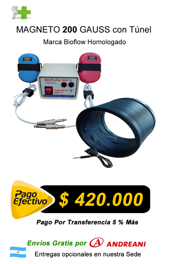 Producto - Magneto 200 gauss BIOFLOW con dos Solenoides Planos y Túnel