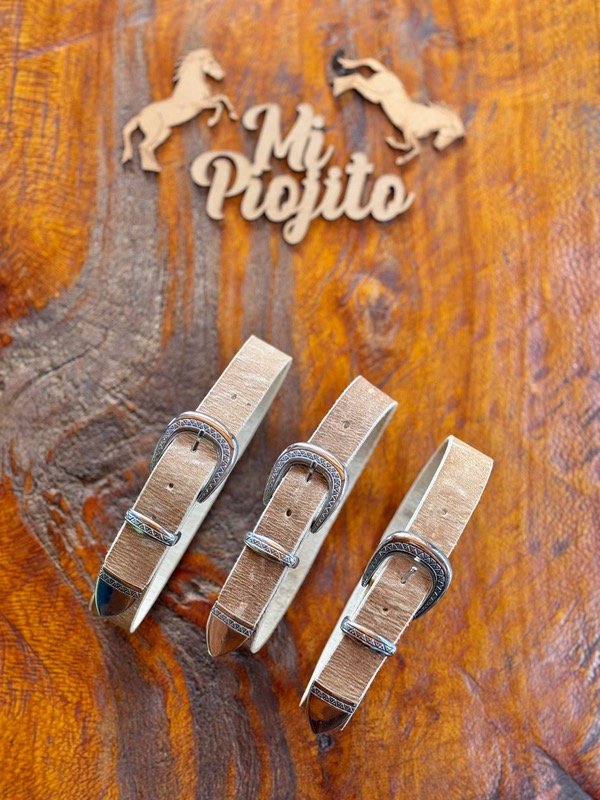 Producto - Cinto fino de cuero crudo