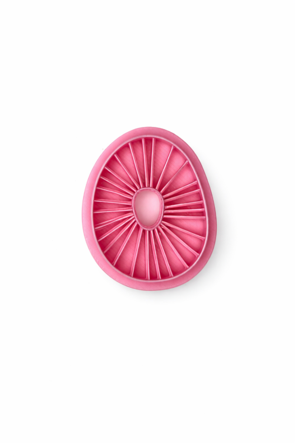 Producto - Cortante óvalo con líneas y hueco 3,5cm