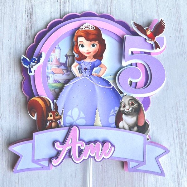 Producto - Cake topper 3D Princesa Sofia