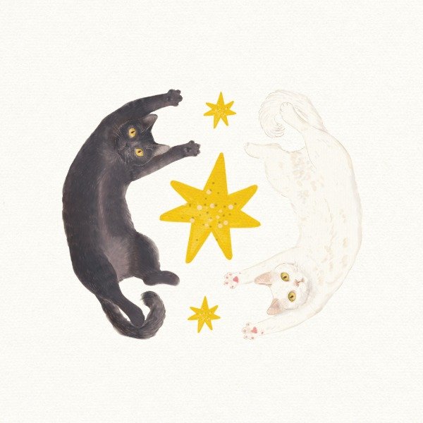 Producto - Sticker Michis Yin-Yang