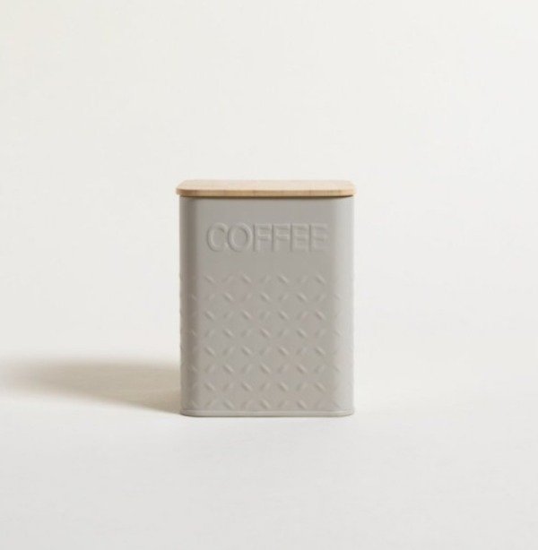 Producto - LATA CUADRADA TAPA BAMBOO GREY COFFEE