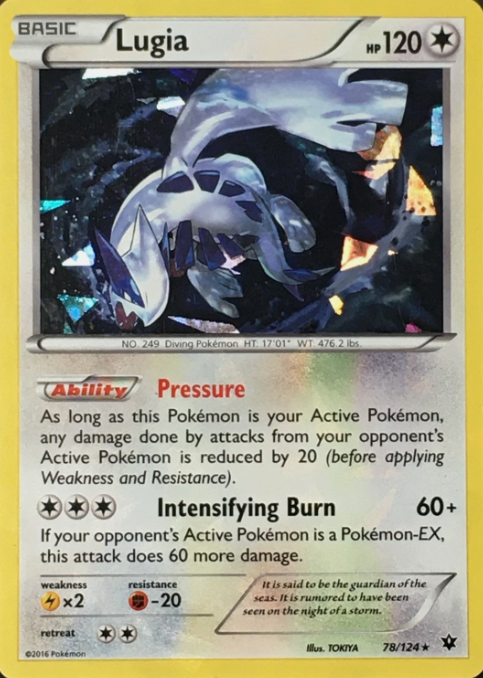 Producto - Lugia 78/124 Theme Deck Exclusive XY: Fates Collide Cracked ICE HOLO