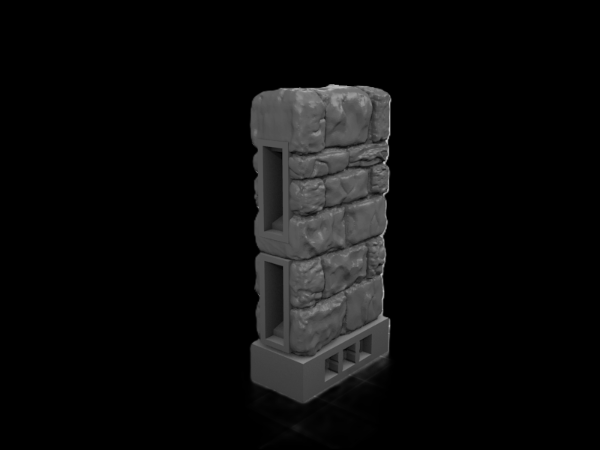 Producto - Pared 1/2 tiles de ancho (25mm) Dungeon Stone