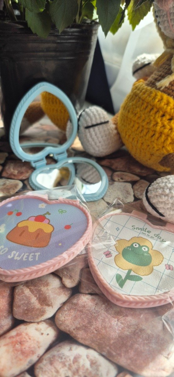 Producto - Espejo de cartera corazón doble