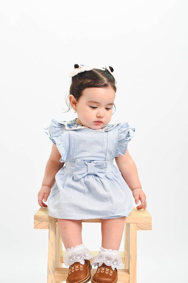 Producto - jumper y blusa celeste