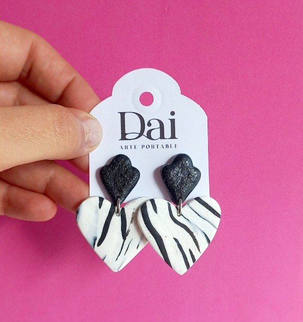 Producto - Aros Mila Blanco/Negro