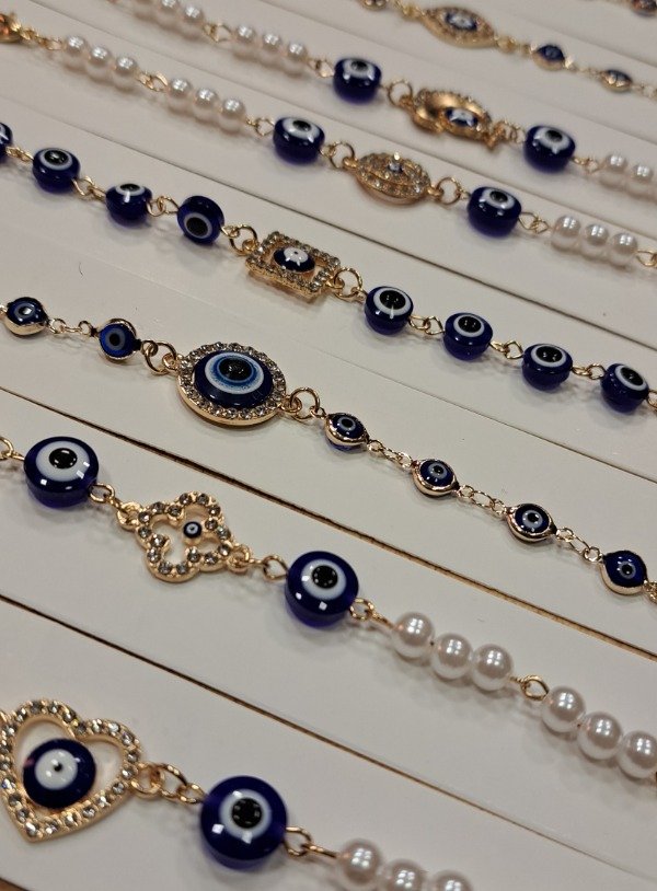 Producto - Pulsera ojo turco con cadena dorado