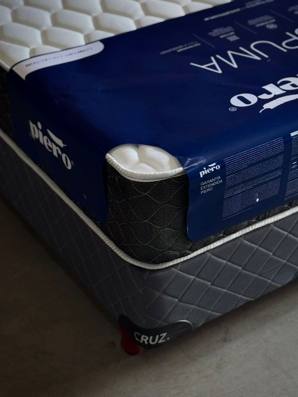 Producto - CONJUNTO COLCHON PIERO FOAM ESPUMA ALTA DENSIDAD + SOMMIER CRUZ 100 X 190 X 23CM