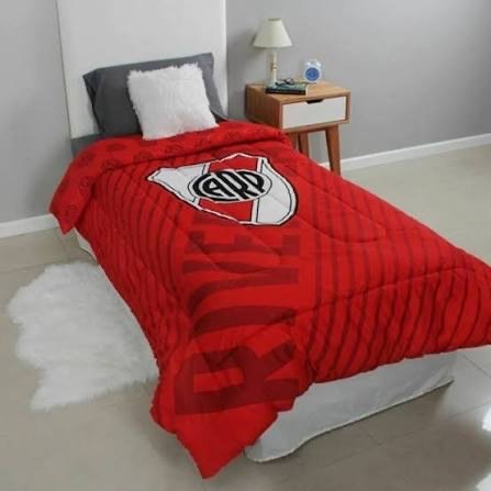 Producto - Acolchados Boca y River City Blanco