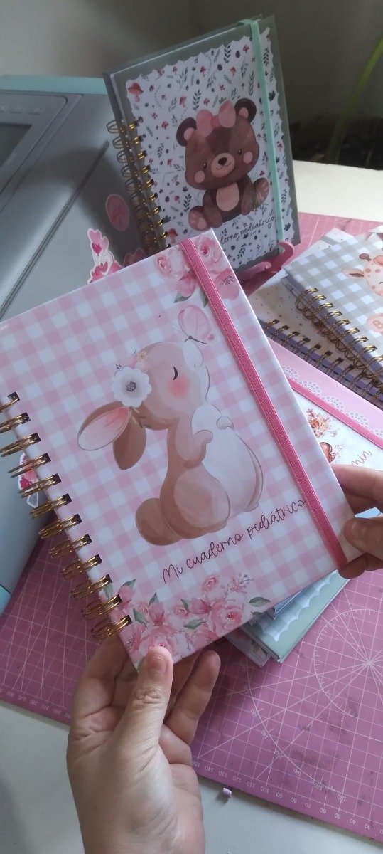Producto - Conejita con flores - cuaderno pediátrico - 0