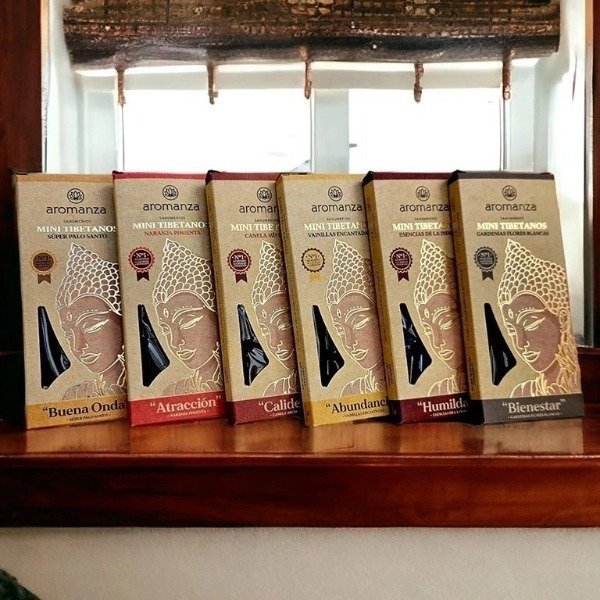 Producto - SAHUMERIO MINI TIBETANOS X8 EN CAJA