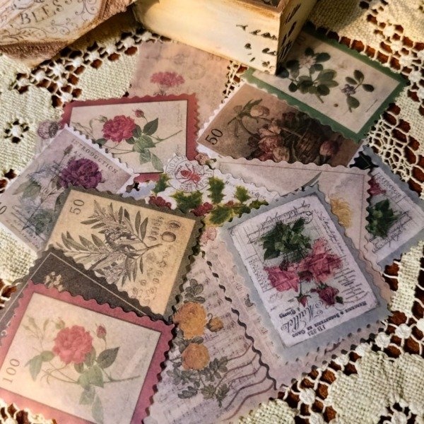 Producto - Stickers floral, tipo estampillas