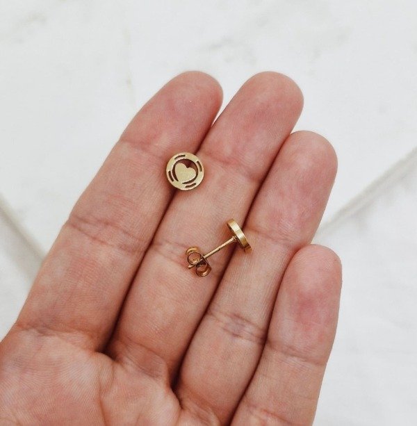 Producto - Aros corazón con circulo AD
