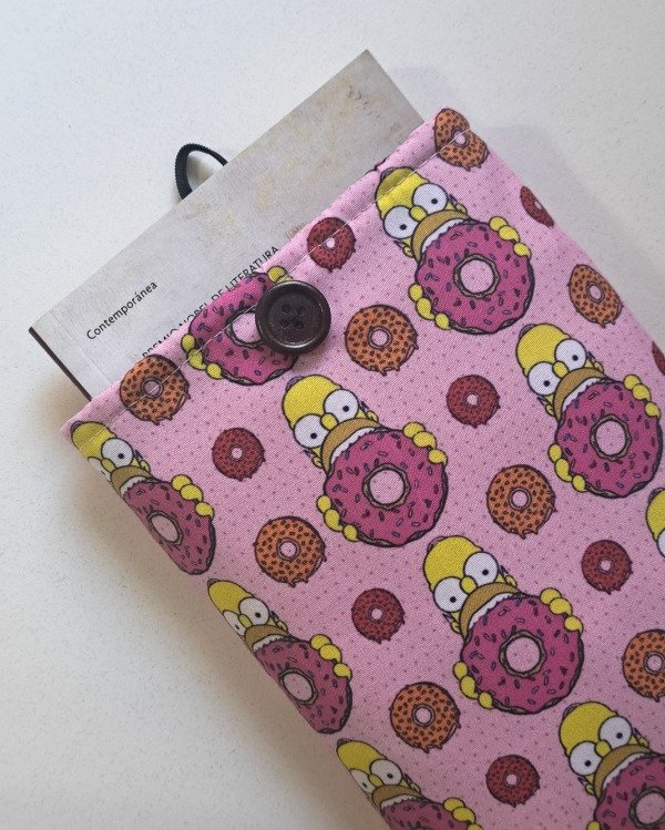 Producto - Funda para libros pocket con botón Los Simpsons Homero IMPERMEABLE