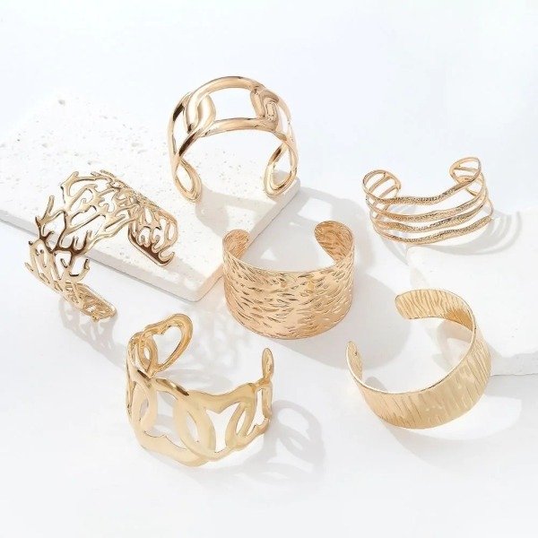 Producto - pulsera brazalete dorado/plateado - 1