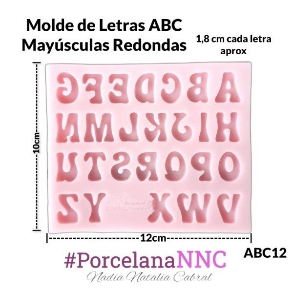 Producto - Molde letras ABC mayúsculas Redondas ABC12