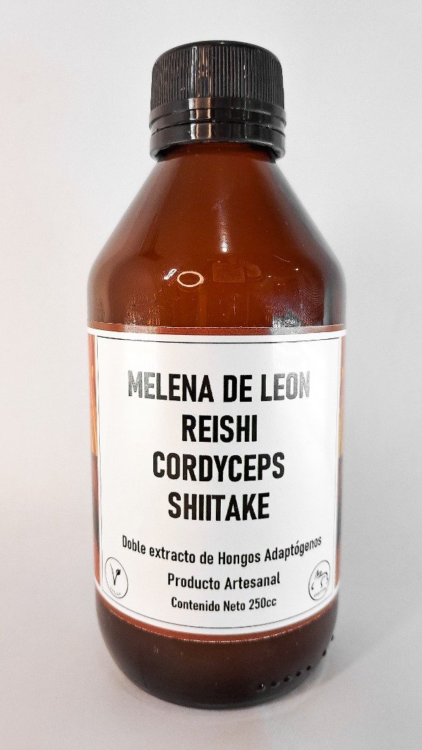 Producto - TINTURA MADRE SHIITAKE + REISHI + MELENA LEON + CORDYCEPS 250cc DOBLE EXTRACCION