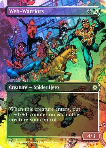 Producto - Web-Warriors #203 Borderless Foil  Marvel's Spider-Man