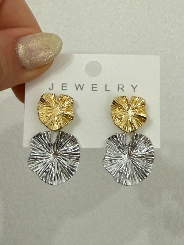 Producto - AD415 Aros chapones colgantes 3,5 cm