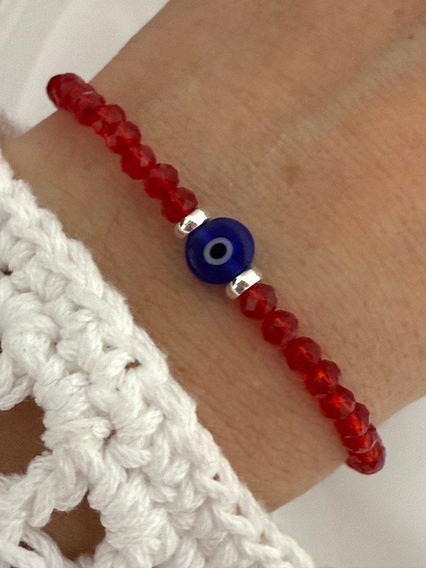 Producto - PB1082 Pulsera ojito y cristal de roca