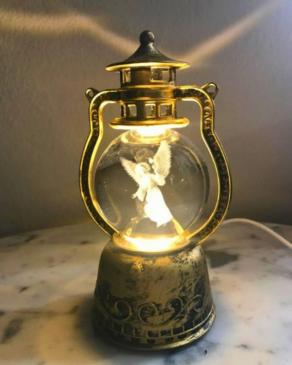 Producto - LÁMPARA GIRATORIA USB ÁNGEL BOLA DE CRISTAL