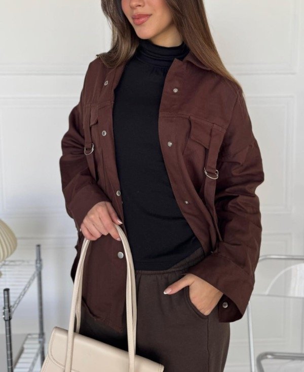 Producto - Camisaco cargo- chocolate