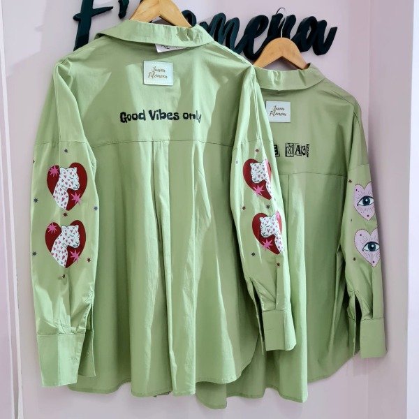 Producto - Camisaco poplin pistacho 7723 - 1