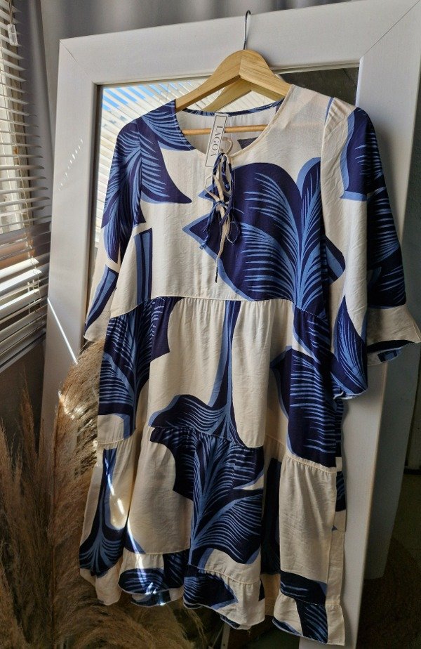 Producto - V04 vestido corto seda estampada