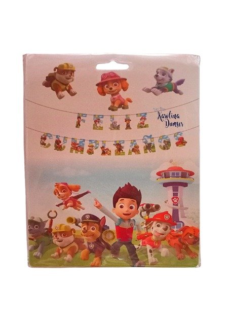 Producto - Banderín Feliz Cumpleaños Patrulla Canina