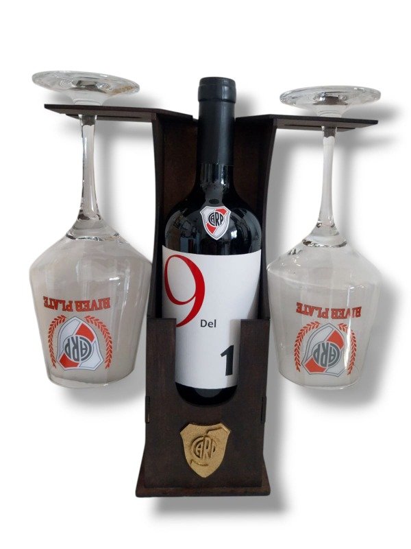 Producto - Soporte para mesa de vino y copas River Plate