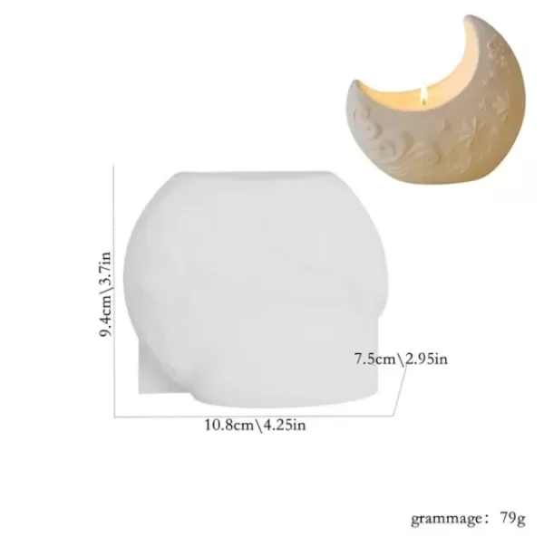 Producto - Molde portavela- alhajero luna - 2