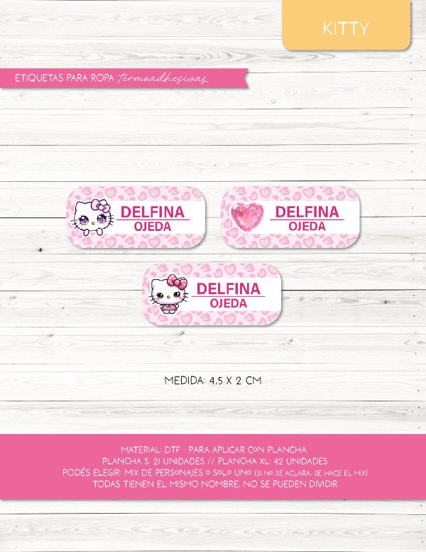 Producto - Etiquetas para ROPA - 08.Kitty