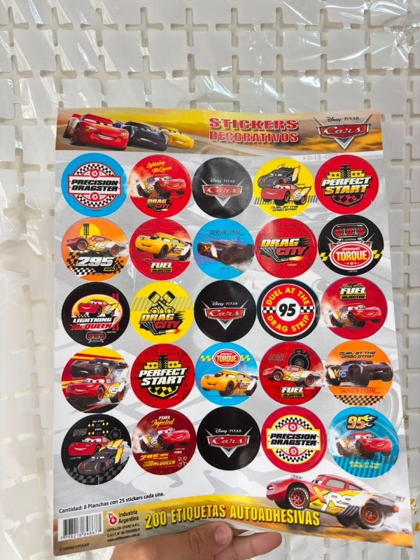 Producto - PLANCHA STICKERS CARRERAS - CARS - 0