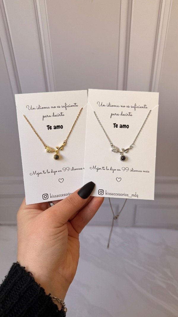 Producto - Collar proyector te amo en 100 idiomas tulipán - 1 unidad - 1