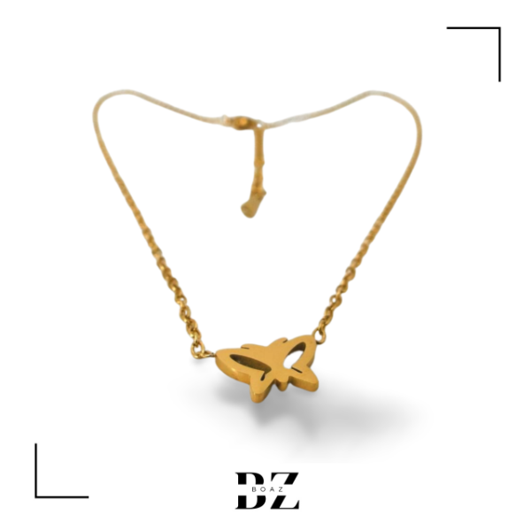 Producto - CADENA ACERO DORADO CON DIJE X PCS 1829-7