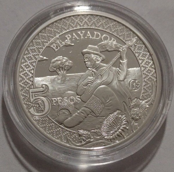 Producto - Argentina 5 pesos 2014 Fabulosos 15 "Payador". Plata proof