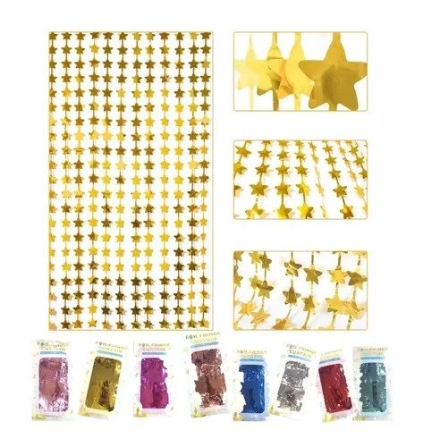 Producto - CORTINA CON FORMA ESTRELLA (ELEGIR COLOR)