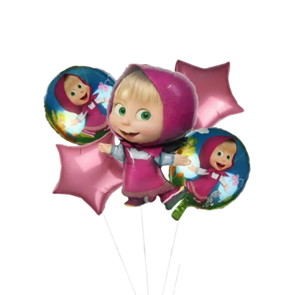 Producto - Set de 5 globos Masha y el Oso - 1