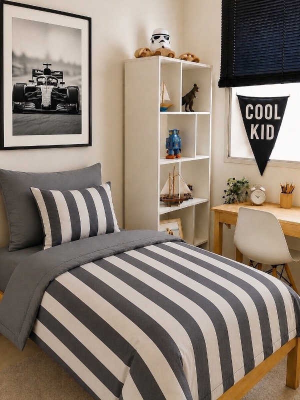 Producto - Acolchado Bastones gris - 0