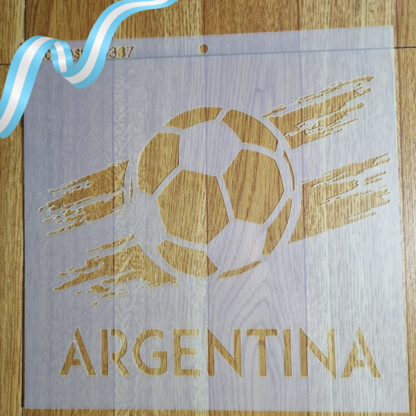Producto - St 5387 20x20 cm Stencil Mundial 2026 Argentina