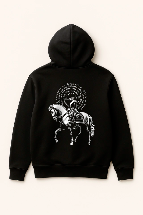 Producto - San Martin (Canguro Unisex Negro Dorsal)