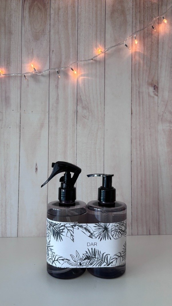 Producto - DÚO GRIS FUMÉ  SPRAY TELAS + JABÓN LÍQUIDO