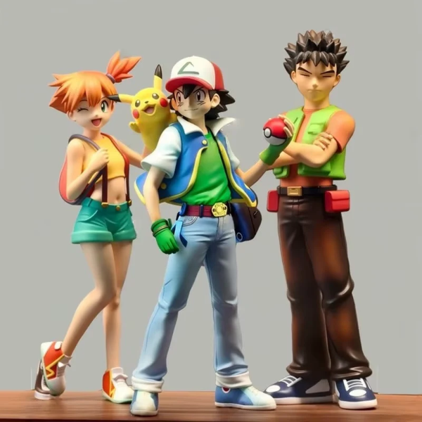 Producto - Set Figuras Ash, Misty y Brook - Pokemon (18cm)