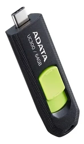Producto - PENDRIVE 64GB ADATA UC300 USB 3.2 TIPO C NEGRO C/VERDE RETRACTIL - 2