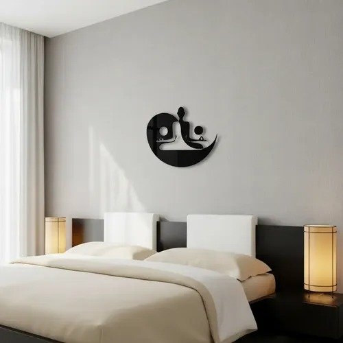 Producto - Cuadro Buda Ying Yang Meditación Yoga Madera Mdf 75x60 Cm - 1