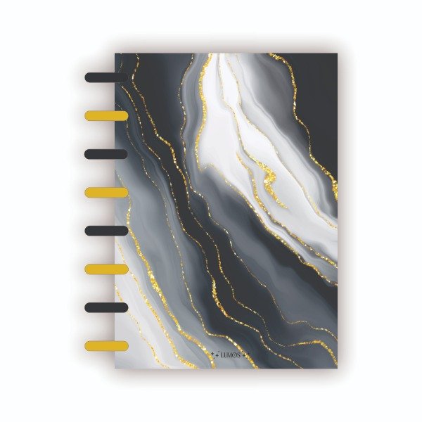 Producto - Cuaderno Lumos Tapa Dura A4 (Mármol Negro)