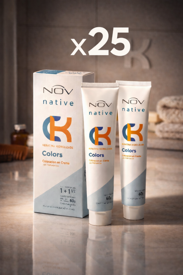 Producto - 25 cajas de tinturas x 60 GRS nov (caja de 2 pomos)