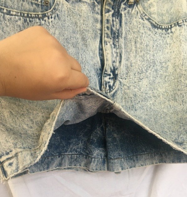 falda - short jean — imagen 3