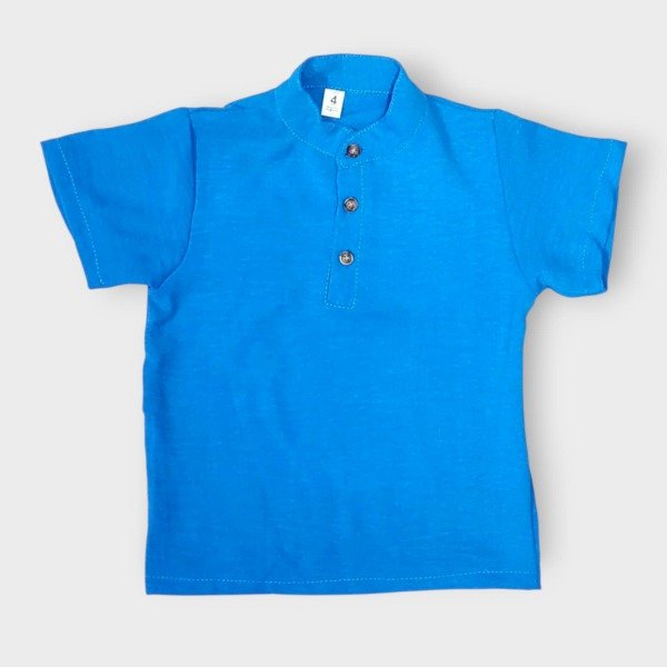 Producto - Camisa bebe lino azul T4